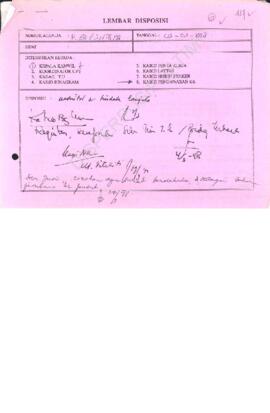 Surat Kepala Depnaker Kab. Gresik  kepada Kakanwil Depnaker Jatim tentang pengaduan karyawan PT. ...