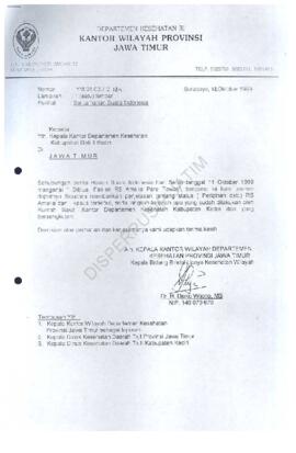 Kasus kematian Sukarti dibius pasien RS.Amelia Pare Kediri (tewas) 12 Oktober 1999