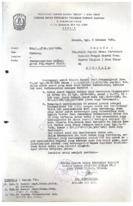 Surat dari Cab. Dinas. Pertanian Tanaman Pangan Daerah Gresik