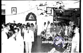 Suasana konferensi PNI (Partai Nasional Indonesia) Jawa Timur di Tulungagung, 1954