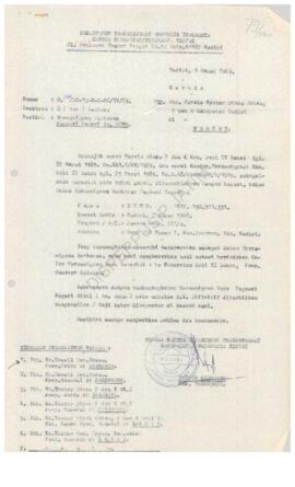 Dari Kepala Departemen Kabupaten/Kodya Kediri kpd Kepala Kantor Dinas Cabang P & K Kab Kediri...