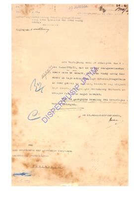 Aan den gouverneur der provincie oost - java (afdeling belastingen) te soerabaja, onderwerp invod...