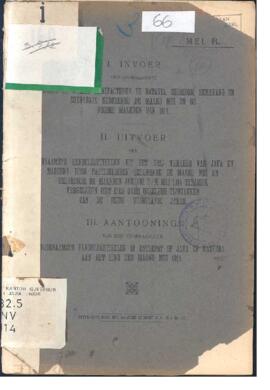 Invoer der voor naamste Katonen en Wollen Manufacturen te Batavia, Cheribon, Semarang