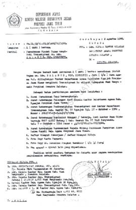 Surat dari Kepala Kantor Departemen Agama Kabupaten Nganjuk