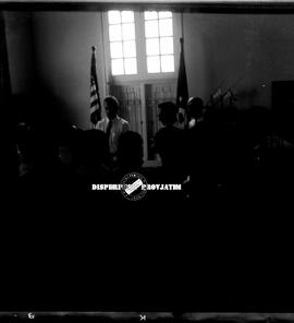 Suasana kantor konsulat Amerika Serikat  (AS) di Surabaya saat terjadinya demo Anti Amerika, tahu...