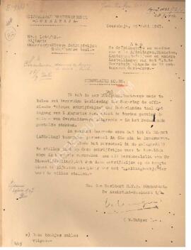 Surat Edaran No.38 dari resident H.T.B Soerabaja de assistant resident kepada de courdinators en ...