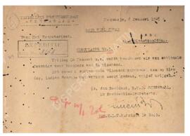 Surat edaran No. 3 dari sekretaris residen Surabaya kepada seluruh Kepala Dinas tentang perlunya ...