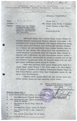 Dari Kanwil Direktorat Jendral Transmigrasi Prop Jawa Timur