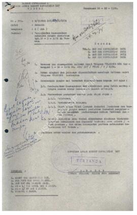 Surat pembantu Gubernur di Pamekasan kepada Bupati di Bangkalan, Sampang, Pamekasan dan Sumenep t...