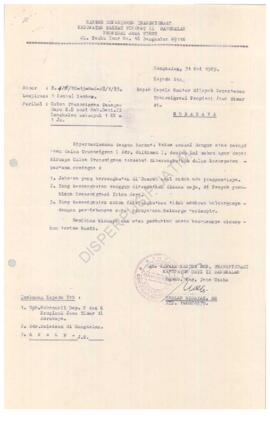 Dari kantor Dep Trans Kab. Dati II Bangkalan Kepada Kepala kanwil dep Trans Prop. Jatim