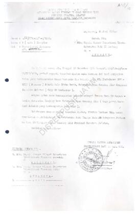 Surat dari Kepala Kantor Dep Trans Dati II Kab. Oki Provinsi Sumatra Selatan