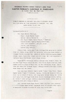 Sambutan pembantu Gubernur di Pamekasan pada acara Silahturahmi dengan para ahli Ulama dan tokoh ...