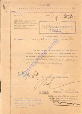 Regentschap Bodjonegoro Aan het college van gedeputeerden van den provincialen raad van Oost Java...