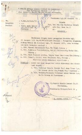 penghadiran orang-orang yang terlibat dalam kasus perkelahian antara Pemda Pamekasan dan Sumenep