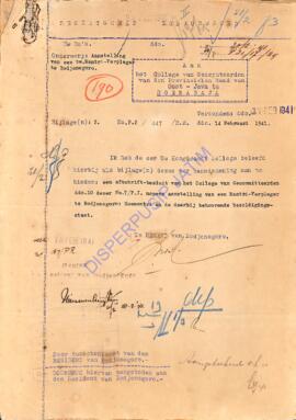 Aan het college van gedeputeerden van den provincialen raad van oost java te oost java te soeraba...