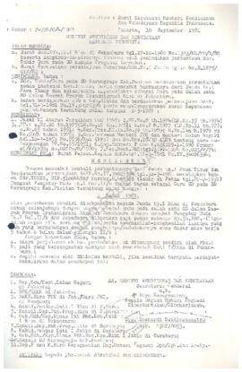 Salinan surat keputusan Menteri Pendidikan dan Kebudayaan RI tentang penempatan guru SD an. Takir...