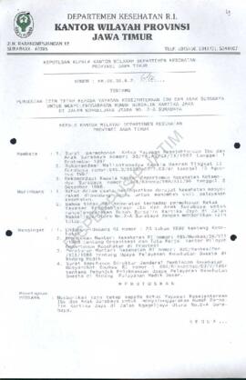 Surat Keputusan Ka.Kanwil Dep.Kes Prop Jatim Nomor : HK.00.06.6.2.642 tentang pemberian ijin teta...