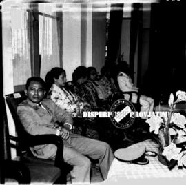 Para undangan para pejabat pada acara resepsi peringatan HUT Kemerdekaan Republik Indonesia di Ge...