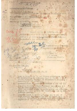 Surat Edaran No.50 dari resident H.T.B Soerabaja de residentie secretans kepada Koordinator dan s...