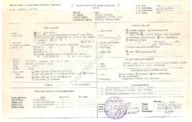 Kartu inventaris barang surat dari Departemen Transmigrasi Kantor Wilayah Jawa Timur.