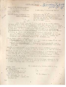 Surat Edaran No.45 dari resident H.T.B Soerabaja kepada kepala koordinator dan seluruh bagian Din...