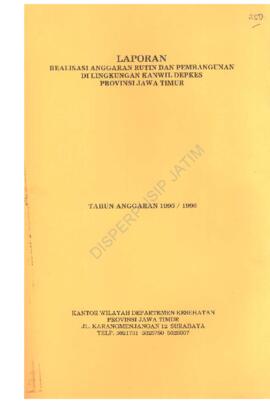 Laporan rapat konsultasi administrasi keuangan dari Biro Keuangan Sekretaris Jendral Depkes RI , ...