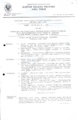 Surat Keputusan Ka.Kanwil Dep.Kes Prop Jatim Nomor : HK.00.06.6.2.129 tentang pemberian ijin teta...