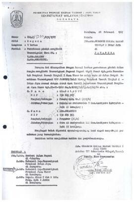 Dari Sekwilda Prop Jatim kepada kanwil Dep Trans Prop Jatim