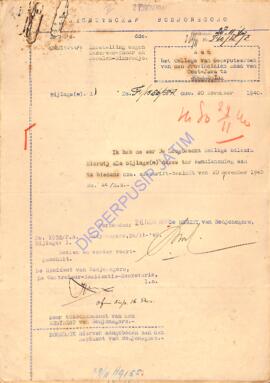 Regentschap bodjonegoro aan het college van gedeputeerden van den provincialen raad van oost java...