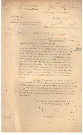 Surat Edaran No.26 dari resident H.T.B Soerabaja de assistent Resident. Kepala Alle Diens hoof de...