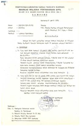 Kamtibnas bulan April 1985 Kab. Sampang