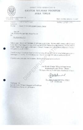 Pasien meninggal setelah operasi Caesar Ny. Yuni Gondo Supeno,17 April 2000