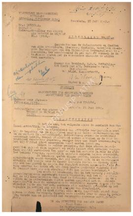 Surat Edaran No.34 De WD Directur van sociale zakn aan coordinators en hoofden van alle afdeeling...