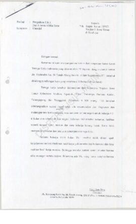 Perwakilan TKI dari Liberia Afrika Barat : Surat kepada Ketua DPRD TKI Jatim di Surabaya tentang ...