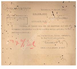 Surat edaran No. 4 van de residentie secretaris van Surabaya Mr.K.L.T.H Crince Le Roy aan alle di...