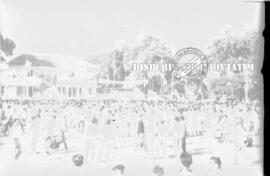 Suasana demonstrasi Lumumba (Patrice Lumumba, 36 tahun, Perdana Menteri Kongo saat itu. Dia adala...