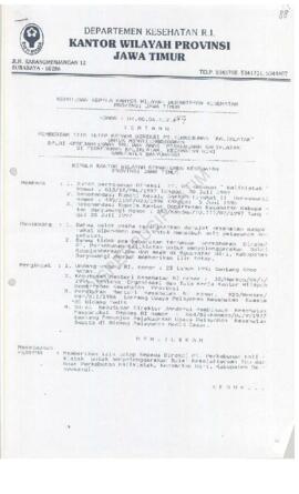 Surat Keputusan Ka.Kanwil Dep.Kes Prop Jatim Nomor : HK.00.06.6.2.687 tentang pemberian ijin teta...