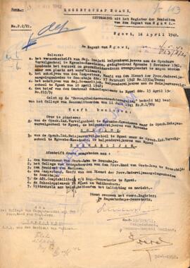 Aan het college van gedeputeerden van den prov. Raad van oost java te soerabaja regentschap ngawi...