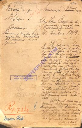 Gemeente raad van modjokerto, Aan den gouverneur van den provincie Oost-java te Soerabaja, Modjok...