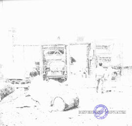 Obyek marmer Wadjak Tulungagung. Pembelah marmer (mesin dalam pembangunan)