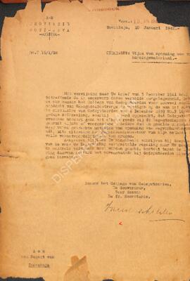 Regentschap bodjonegoro, aan het college van gedeputeerden van den provincialen raad van oost jav...