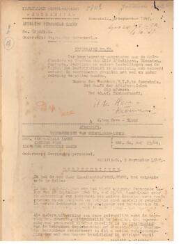 Surat Edaran No. 57 dari Residen H.T.B Soerabaja seluruh Kepala bagian Personalia Keuangan sebaga...