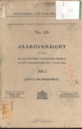 Dept. van economische zaken mededeelingen van het centraal kantoor voor de statistiek No 126 jaar...