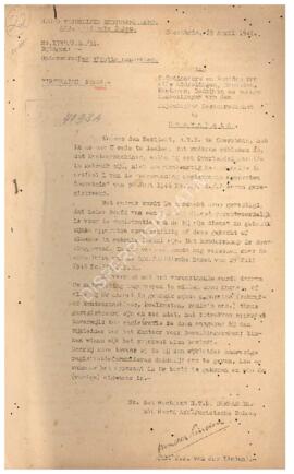 Surat Edaran No.24 dari resident H.T.B Soerabaja dari kepala bagian Hukum keuangan kepada Coordin...