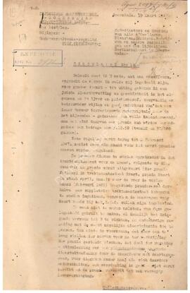 Surat edaran No. 19 dari resident H.T.B Soerabaja kepada seluruh coordinators en hoofden van afde...