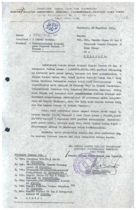 Dari Dept. tenaga kerja dan transmigrasi kanwil Direktorat Jendral trans Propinsi Jawa Timur