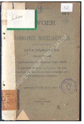 In'voer tot verbruik der voornaamste handelsartikelen op Java en madoera door particulieren, gede...
