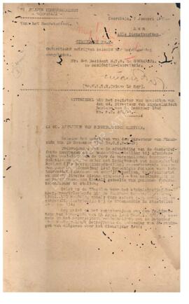 Surat edaran No. 2 dari Sekretaris Residen HTB te Surabaya kepada seluruh kepala dinas tentang ku...