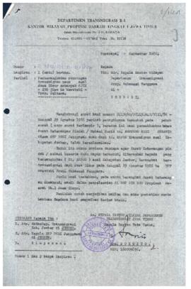 Surat dari Dep. Trans RI Kanwil Prop. Dati I Jawa Timur